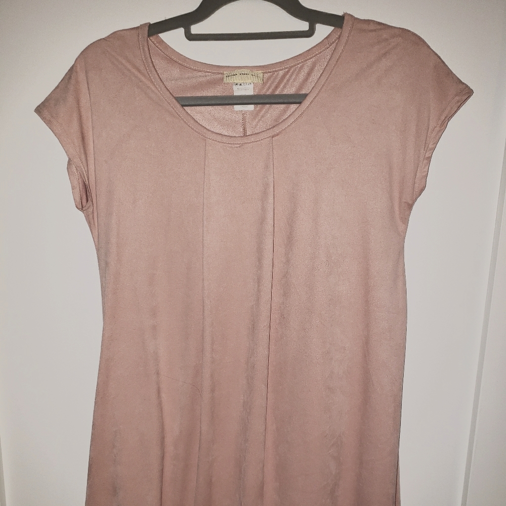 Pink Suede Dress